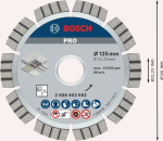 Diamanttrennscheibe 125x22,23x2,2x12 mm Bosch 2.608.602.652 Best for Concrete