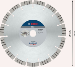 Diamond cutting disc 230x22.23x2.4x15 mm Bosch 2.608.602.655 Best for Concrete