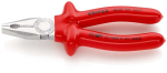 Combinatietang VDE 180 mm, verchroomd, geïsoleerd voor onderdompeling Knipex 03 07 180