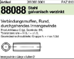 Distanzmuffe, rund M 16x50 mm, verzinkt Aussen 25 mm