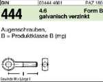 Eye bolt DIN 444 BM 6x90 mm, galvanised