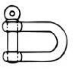Schäkel gerade Form 3/16" verzinkt, Bolzen Ø 5 mm WLL 0,08 t