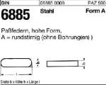 Passfeder DIN 6885 A 36x20x80 mm