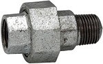 Screw connection no. 331 galvanised I/A Rp/R 1/2" flat sealing ISO/EN U2