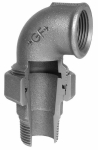 Angle connector no. 98 galvanised I/A Rp/R 1" conical sealing ISO/EN UA12 Georg Fischer