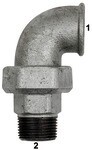 Knelfitting nr. 98 gegalvaniseerd I/A Rp/R 1,1/4" conische afdichting ISO/EN UA12