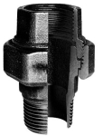 Fitting nr. 341 zwart I/A Rp/R 1/2" conische afdichting ISO/EN U12