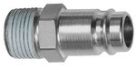 Einstecknippel NW10, AG 1/2"R Stahl gehärtet und vernickelt