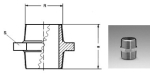 Rotguss Doppelnippel 3280 1.1/4" beidseitig mit Aussengewinde