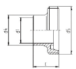 MRS threaded connector SC DN50 304L, bright