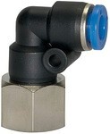 Push-in elbow fitting IG 1/2", SD12 Blue series, KU- nickel-plated brass