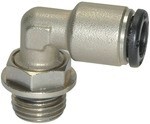 Inschroefbare bocht AG 1/4" cil., SD6, O-ring klik-klok, messing vernikkeld, draaibaar