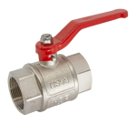 Pressed brass ball valve 1.1/4" IG/AG, matt chrome-plated full bore, PN25