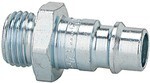 Einstecknippel NW7,2-7,8 AG 1/2" Stahl gehärtet und verzinkt