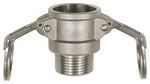 Coupling sleeve type B DN 20 AG 3/4" BSPT Kamlok, stainless steel