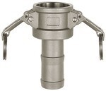 Coupling sleeve type C DN 25 spigot 27 mm Kamlok, stainless steel