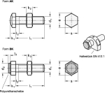 Stop screw GN 251-M12-40-AK with lock nut