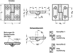 Scharnier, aushängbar, links GN 337-NI-60-60-A-2-GS Edelstahl