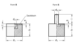 Anschlagpuffer GN 352-25-20-M6-S-55 Schraube