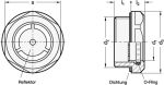 Ölschauglas mit Reflektor GN 743-7-G1/4-A Alu, Float-Glas, NBR, 100°C