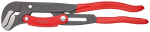 Pipe wrench S-jaw with quick adjustment 330 mm 1 1/2" red/grey powder-coated Knipex 83 61 015