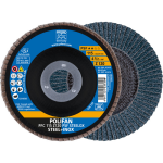 Conical flap disc PFC 115 Z120 PSF SteelOX Pferd Polifan