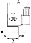 2/2 Wege-Magnetventil NC IG 1/2"Rp, 0,35-9bar, NW 16 mm, FKM, BF3 vorgesteuert, 24 V DC, Messing