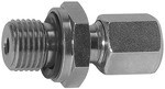 Rechte schroefconnector met WD GE10LR1/2WD CF, compleet Gegalvaniseerd staal, huismerk