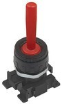 Hand lever monostable, red