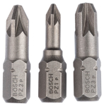 Extra-hard screwdriver bit set (PZ) 3-piece, PZ1, PZ2, PZ3, 25 mm Bosch 2.607.001.753