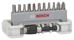 Extra-hard screwdriver bit set, 11 pcs PH, PZ, T, S, HEX, 25 mm, bit holder Bosch 2.608.522.131