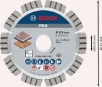 Diamanttrennscheibe 125x22,23x2,2x12 mm Bosch 2.608.602.642 Best for Stone