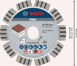 Diamanttrennscheibe 125x22,23x2,2x12 mm Bosch 2.608.602.680 Best for Abrasive