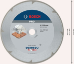 Diamond cutting disc 230x22.23x2.2x3 mm Bosch 2.608.602.693 Best for Marble