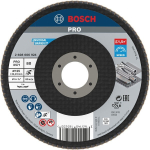 Fächerschleifscheibe X571 125 mm, 80,gewinkelt,Glasgewebeteller Bosch 2.608.606.924 Best for Metal