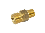 Double threaded nipple G1/4RE x G3/8LH Brass, DIN/EN 560