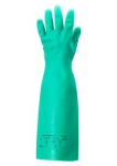 Nitrile chemical protection gloves Size 9 L=457 mm green Ansell Alpha Tec Solvex 37-185