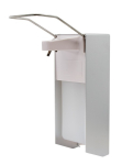 Long arm dispenser aluminium 215x245x82mm for 1 litre bottle incl. wall mounting and empty bottle