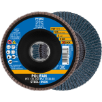 Conical flap disc PFC 125 Z60 PSF SteelOX/X-LOCK Pferd Polifan