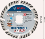 Diamanttrennscheibe Standard for Universal, 125 mm Bosch X-LOCK