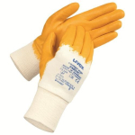 Gloves, nitrile Size 9 partially coated white/orange Uvex contact ergo ENB 20C