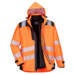 Warnschutz-Jacke 3in1 Gr.2XL orange/schwarz PW365