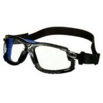 Schutzbrille, TPE Rahmen/Neoprenkopfband Bügel blau/schwarz, Scheibe transparent 3M Solus S1101NSGAF-TSKT