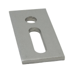 Adapter plates, 1 round hole 11 mm A2 82X40X5 11/11 + 1 slotted hole 11 mm