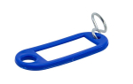 Key fob 6.3x2.8 cm, plastic with S-hook blue