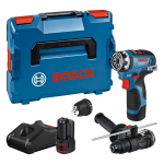 GSR 12V-35 FC cordless drill driver 2 x 3.0Ah batteries, charger + GFA 12-H Bosch 0.601.9H3.009 in L-Boxx