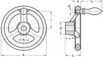 Handwheel with large hub GN GG, handle, bore and