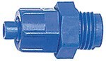 Straight screw-in fitting AG L Plastic POM blue