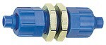 Bulkhead fitting L Plastic POM blue