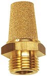 Silencer AG 0-8 bar, max 250°C Sintered bronze brass hexagon/thread